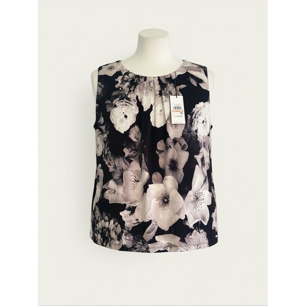 Calvin Klein Women’s Easy Care Print Sleeveless Top 2X NWT!